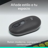 Logitech Pop Mouse with emoji Graphite - Maus - 1.000 dpi