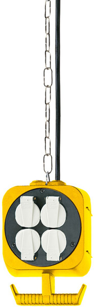 Brennenstuhl 1151760 - 5 m - Kunststoff - Schwarz - Weiß - Gelb - 2 AC-Ausgänge - 230 V - 16 A