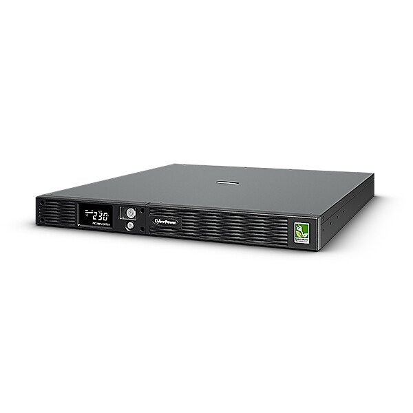 CyberPower Systems CyberPower PR1000ELCDRT1U Line-Interactive USV 1000VA/800W Rack 1U, Reine Sinuswelle, AVR, LCD, Ausgang (8) IEC, RJ45 Lan Protection, RS232, USB (HID) EPO, Expansion Port für opt. Netzwerkkomunikation, Line-Interaktiv, 1 kVA, 800 W, Rei