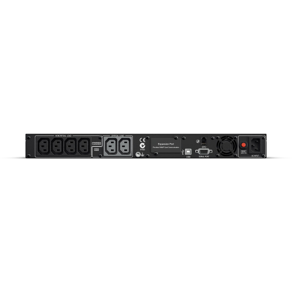 CyberPower Systems CyberPower PR1000ELCDRT1U Line-Interactive USV 1000VA/800W Rack 1U, Reine Sinuswelle, AVR, LCD, Ausgang (8) IEC, RJ45 Lan Protection, RS232, USB (HID) EPO, Expansion Port für opt. Netzwerkkomunikation, Line-Interaktiv, 1 kVA, 800 W, Rei