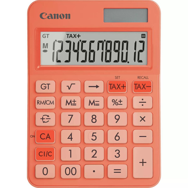 Canon LS-125KB, Desktop, Einfacher Taschenrechner, 12 Ziffern, Batterie/Solar, Orange