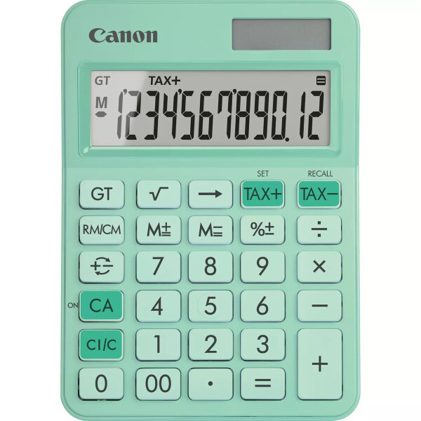 Canon LS-125KB, Desktop, Einfacher Taschenrechner, 12 Ziffern, Batterie/Solar, Grün