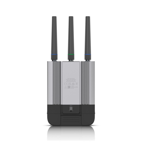 Ubiquiti UMR-Industrial, Router für Mobilfunknetz, Schwarz, Grau, Aluminium, Polycarbonat (PC), Wand-/Stangen-/DIN-Schienenmontage, Status, Gigabit Ethernet