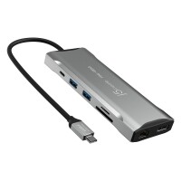 j5create JCD397-N 4K60 Elite USB-C® Multi-Monitor Mini Dock - Kabelgebunden - USB 3.2 Gen 1 (3.1 Gen 1) Type-C - 100 W - 1.4a - 10,100,1000 Mbit/s - Grau