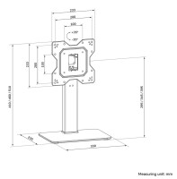 Neomounts S Tischhalterung 200x200mm 40kg/23-43/schwenk/hoev/schwarz - Deckenhalterung