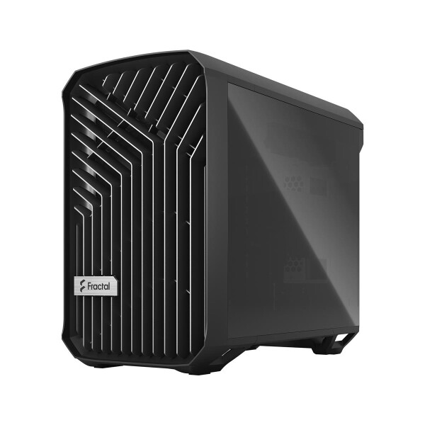 Fractal Design Torrent Nano, Micro Tower, PC, Schwarz, Micro-ITX, Gehärtetes Glas, 16,5 cm