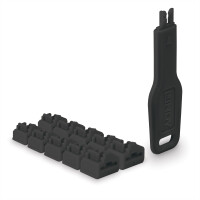 Lindy RJ45 Port Schlösser schwarz 10 Stck+ 1 Schlüssel