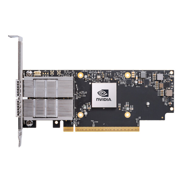 NVIDIA ConnectX-7, Eingebaut, Kabelgebunden, PCI Express, Faser, 200000 Mbit/s, Schwarz, Grau