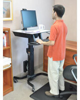 Ergotron WorkFit-C - Single HD Sit-Stand Workstation - Multimedia-Wagen - Schwarz - Grau - 12,7 kg - 76,2 cm (30") - 75 x 75,100 x 100,200 x 100,200 x 200 - 360°