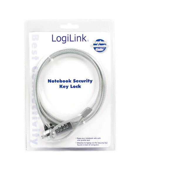 LogiLink Notebook Security Lock w/ Combination, 1,5 m