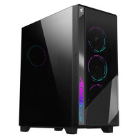 Gigabyte GB-AC500G ST - Midi Tower - PC - Schwarz - ATX - EATX - micro - Mini-ITX - Glas - Midi/Minitower - ATX
