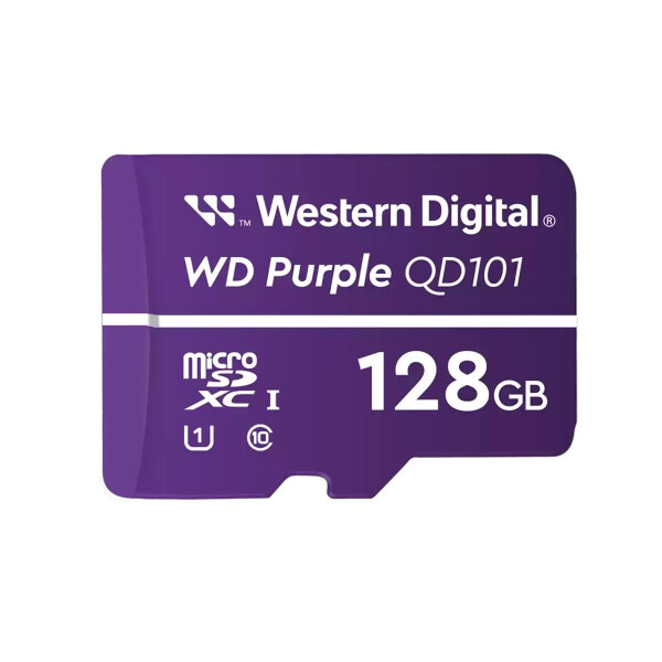 SanDisk WD Purple SC QD101, 128 GB, MicroSDXC, Klasse 10, Class 1 (U1), Violett