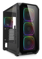Sharkoon Gehäuse AK5G RGB ATX 1xGlas schwa - Midi/Minitower - ATX