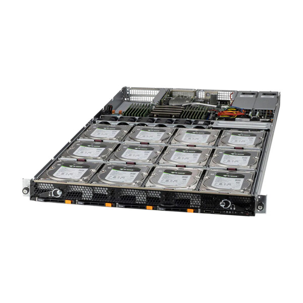 Supermicro Barebone A+ StorageServer 1U Single Sockel SP3 ASG-1014S-ACR12N4H-EU Complete System - Server-Barebone - AMD EPYC