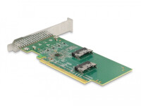 Delock PCI Express 4.0 x16 Karte zu 4 x SFF-8639 NVMe - Bifurcation - Low Profile Formfaktor - PCIe - U.2 - 64 Gbit/s - 5 - 50 °C - -25 - 70 °C - 15 - 90%