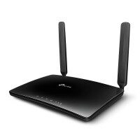 TP-LINK Archer MR400 - Wi-Fi 5 (802.11ac) - Dual-Band (2,4 GHz/5 GHz) - Ethernet/LAN - 4G - Schwarz - Tabletop-Router