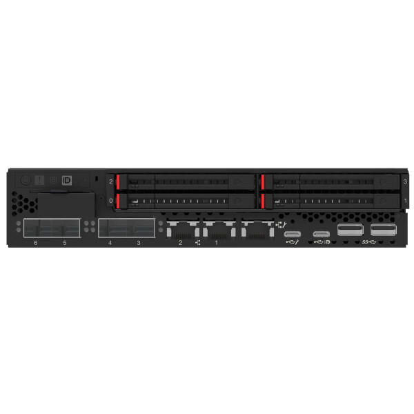 Lenovo ThinkEdge SE350 V2, 2,1 GHz, D-2733NT, 32 GB, DDR4-SDRAM, 500 W, Rack (1U)