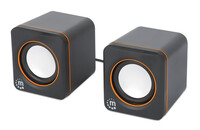 Manhattan USB-Lautsprecher - 2600 Series schwarz/orange -...