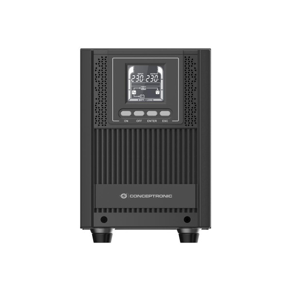 Conceptronic ZEUS52ES2K 2000VA 1800W Online Tower USV, Schuko, Doppelwandler (Online), 2 kVA, 1800 W, Sine, 220 V, 240 V