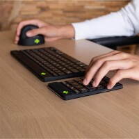 R-Go Tastatur R-Go Numpad Break - ergonomischer Ziffernblock mit Pausensoftware - bluetooth - schwarz - Bluetooth - Universal - 1,5 m - Schwarz