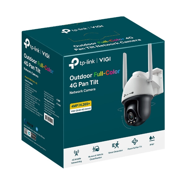 TP-LINK VIGI C540-4G, IP-Sicherheitskamera, Innen & Außen, Kabelgebunden, 0,005 lm, RCM, BSMI, VCCI, NTRA, KC, Decke/Wand