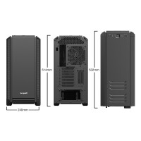 Be Quiet! Silent Base 601 Window - Midi Tower - PC - Schwarz - ATX - EATX - micro ATX - Mini-ITX - Acrylnitril-Butadien-Styrol (ABS) - SECC - Gehärtetes Glas - HDD