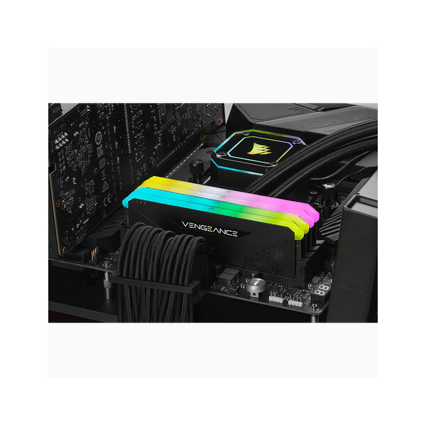 Corsair Vengeance RGB CMG32GX4M2E3200C16, 32 GB, 2 x 16 GB, DDR4, 3200 MHz, 288-pin DIMM, Schwarz