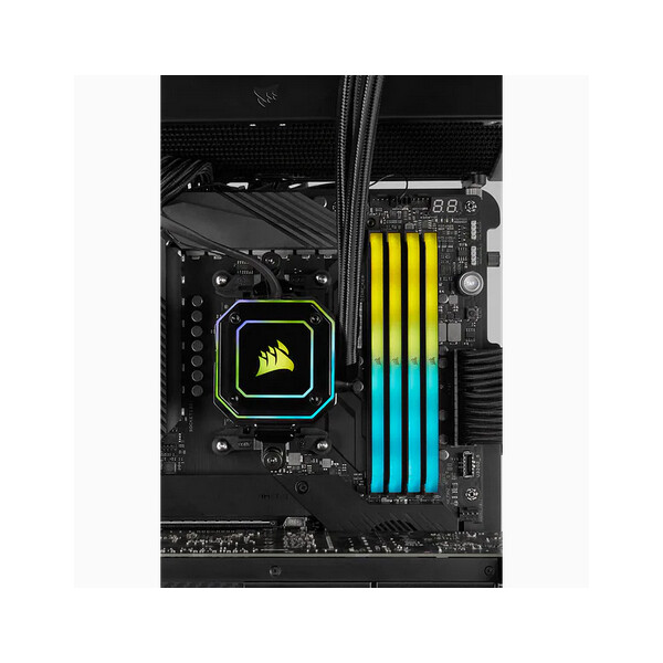 Corsair Vengeance RGB CMG32GX4M2E3200C16, 32 GB, 2 x 16 GB, DDR4, 3200 MHz, 288-pin DIMM, Schwarz