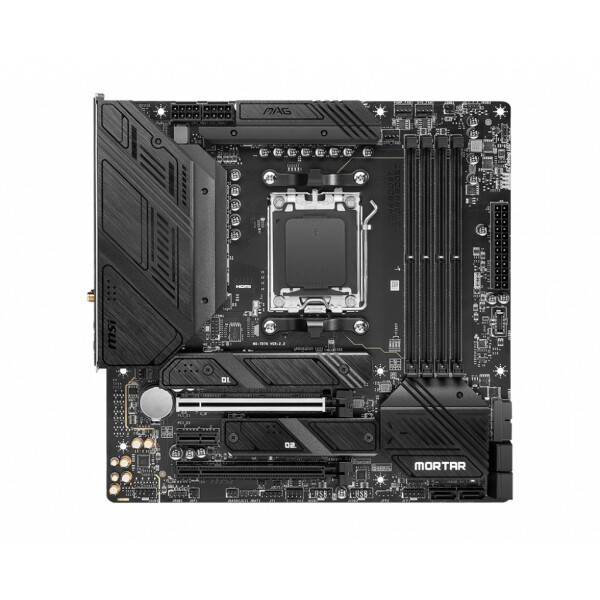 MSI MAG B650M Mortar WIFI, AMD, Sockel AM5, AMD Ryzen 7000 Series, Sockel AM5, DDR5-SDRAM, 128 GB