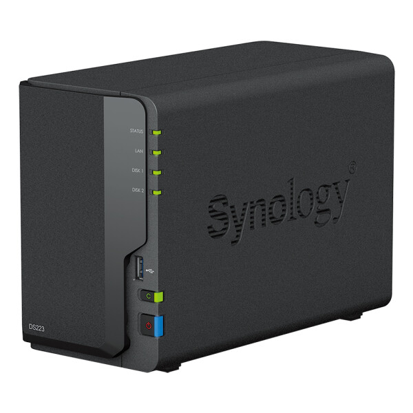 Synology DiskStation DS223, NAS, Mini Tower, Realtek, RTD1619B, 2 GB, DDR4