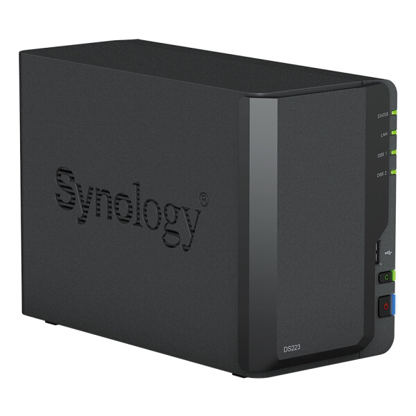 Synology DiskStation DS223, NAS, Mini Tower, Realtek, RTD1619B, 2 GB, DDR4