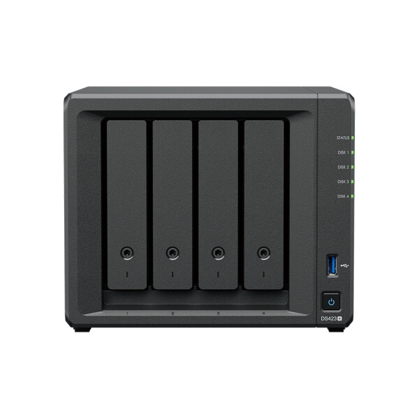 Synology DiskStation DS423+, NAS, Desktop, Intel® Celeron®, J4125, 24 TB, Schwarz