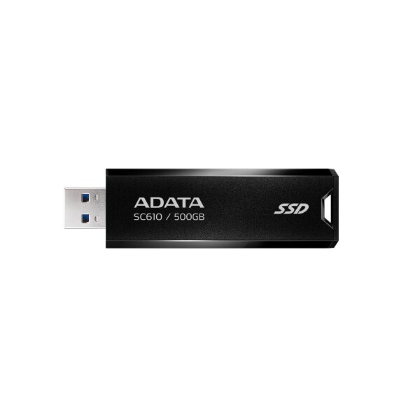 ADATA SC610, 500 GB, USB Typ-A, 3.2 Gen 2 (3.1 Gen 2), 550 MB/s, 10 Gbit/s, Schwarz