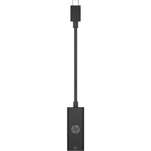 HP USB-C-an-RJ45 G2-Adapter, Kabelgebunden, USB Typ-C, Schwarz, Haus, Windows 10, Windows 11, ChromeOS