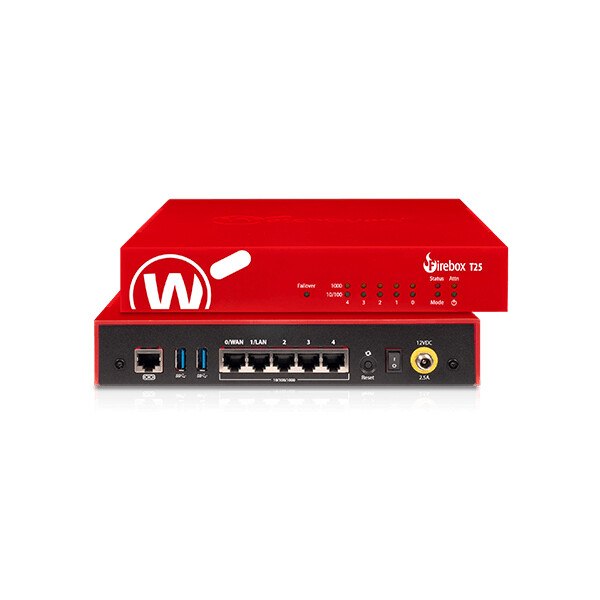 WatchGuard Firebox T25, 3,14 Gbit/s, 900 Gbit/s, 300 Mbit/s, 1020 Gbit/s, 525 Mbit/s, 1101388 h