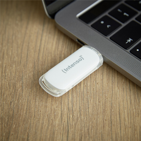 Intenso Flash Line, 32 GB, USB Typ-C, 3.2 Gen 1 (3.1 Gen 1), 70 MB/s, Kappe, Weiß