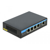 Delock Gigabit Ethernet Switch 4 Port PoE + 1 RJ45,...