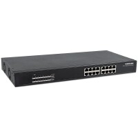 Intellinet 16-Port Gigabit Ethernet PoE+ Switch - Switch - 16 x 10/100/1000 (PoE+)