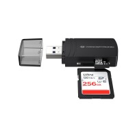 Conceptronic Card USB-A -> Micro SD/TF 4.0 schwarz - Card-Reader - Secure Digital (SD)