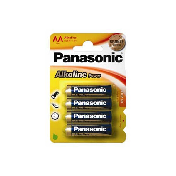 Panasonic 1x4 LR6APB, Einwegbatterie, Alkali, 1,5 V, Blau, Gold, 14,5 mm, 14,5 mm