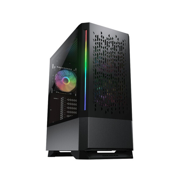 Cougar Gaming Case MX430 Air RGB Schwarz, Midi Tower, PC, Schwarz, ATX, micro ATX, Mini-ITX, Gaming, HDD, Leistung