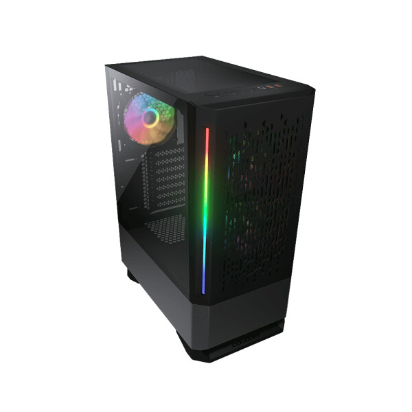 Cougar Gaming Case MX430 Air RGB Schwarz, Midi Tower, PC, Schwarz, ATX, micro ATX, Mini-ITX, Gaming, HDD, Leistung