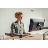 Bakker Evoluent D - rechts - Vertikale Ausführung - Laser - RF Wireless - 3200 DPI - Schwarz - Grau - Silber