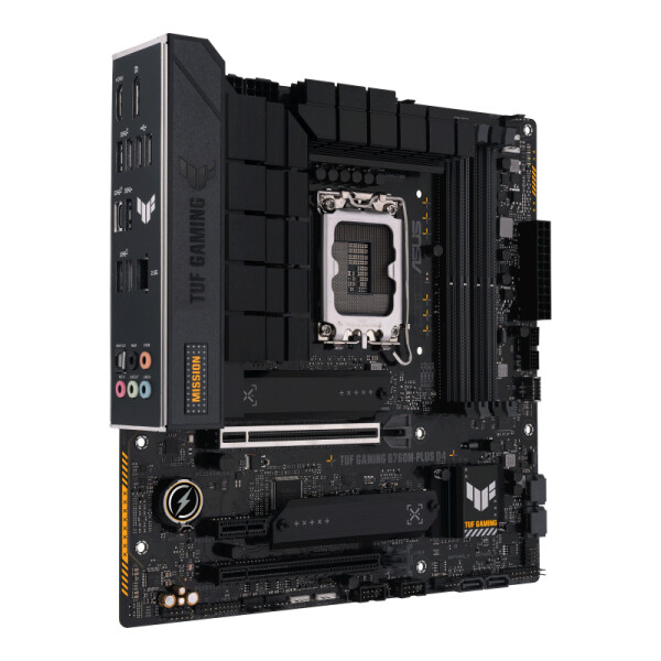 ASUS TUF GAMING B760M-PLUS D4, Intel, LGA 1700, Intel® Celeron®, Intel® Pentium® Gold, Intel® Core™ i3, Intel® Core™ i5, Intel® Core™..., LGA 1700, DDR4-SDRAM, 128 GB