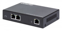 Intellinet 2-Port Gigabit Ultra PoE-Extender, Verlängert PoE-Reichweite um 100 m, PoE-Strombudget 60 W, zwei PSE-Ports mit jeweils 30 W Ausgangsleistung, IEEE 802.3bt/at/af-konform, Metallgehäuse, Netzwerksender, 100 m, 6000 Mbit/s, Cat5e, 10,100,1000 Mbi