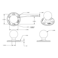 Ram Mounts RAM-D-202U, Schwarz, 322 g