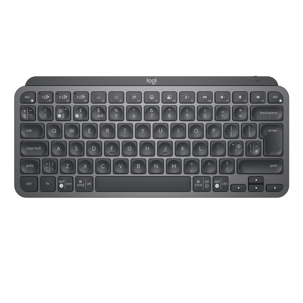 Logitech MX Keys Mini - Mini - Kabellos - RF Wireless + Bluetooth - QWERTY - LED - Graphit