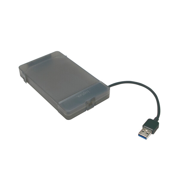 LogiLink AU0037, HDD / SSD-Gehäuse, 2.5", Serial ATA III, USB Anschluss, Grau