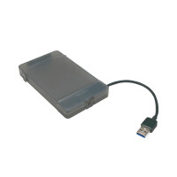 LogiLink AU0037, HDD / SSD-Gehäuse, 2.5", Serial ATA III, USB Anschluss, Grau