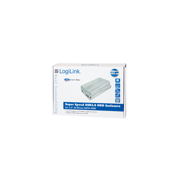 LogiLink UA0107A, 3.5", SATA, Serial ATA II, 5 Gbit/s, Hot-Swap, Silber